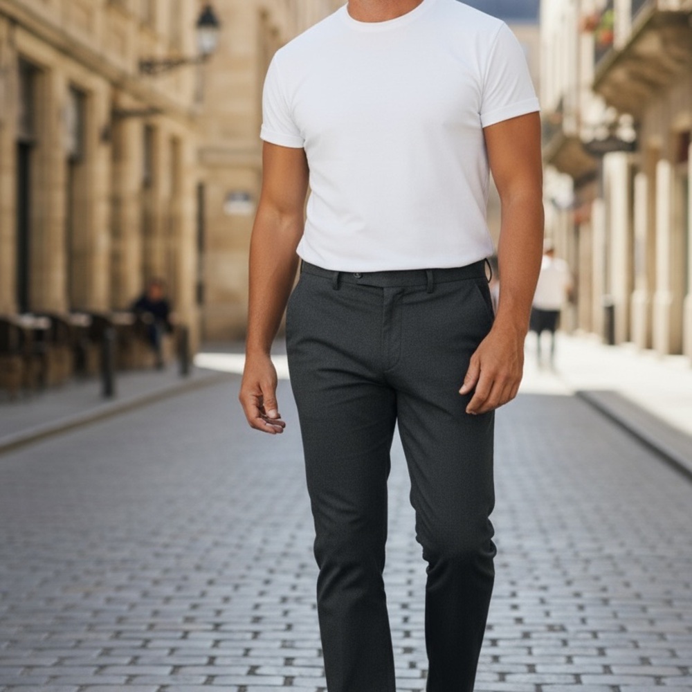 Dark Gray Men's‎ Tailored Suit Pants